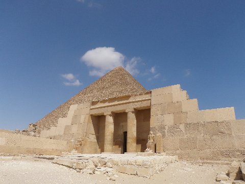Columns in front of Cheops Pyramid Columns in front of Cheops Pyramid