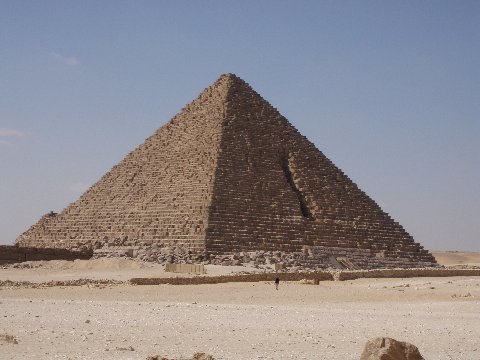 Menkaures Pyramid from Khafres Pyramid Menkaures Pyramid from Khafres Pyramid